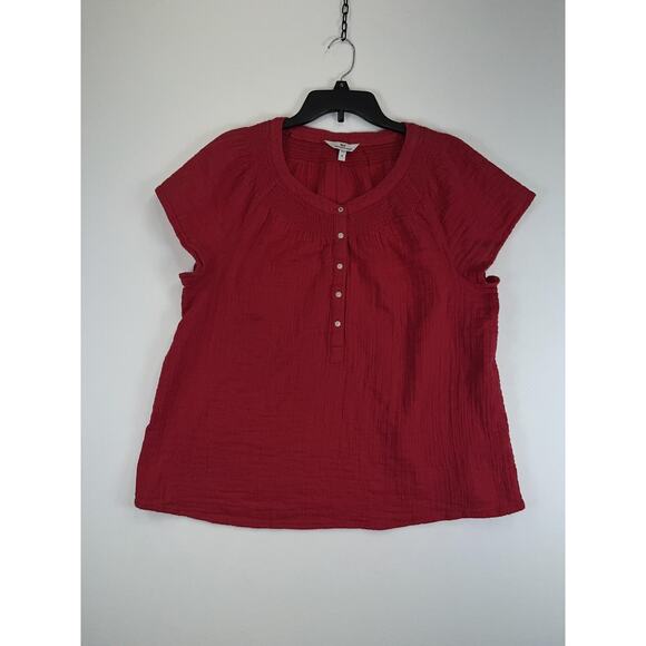 Vineyard Vines Shirt Womens XL Short Sleeve Button Front Lightweight Top - Picture 1 of 6